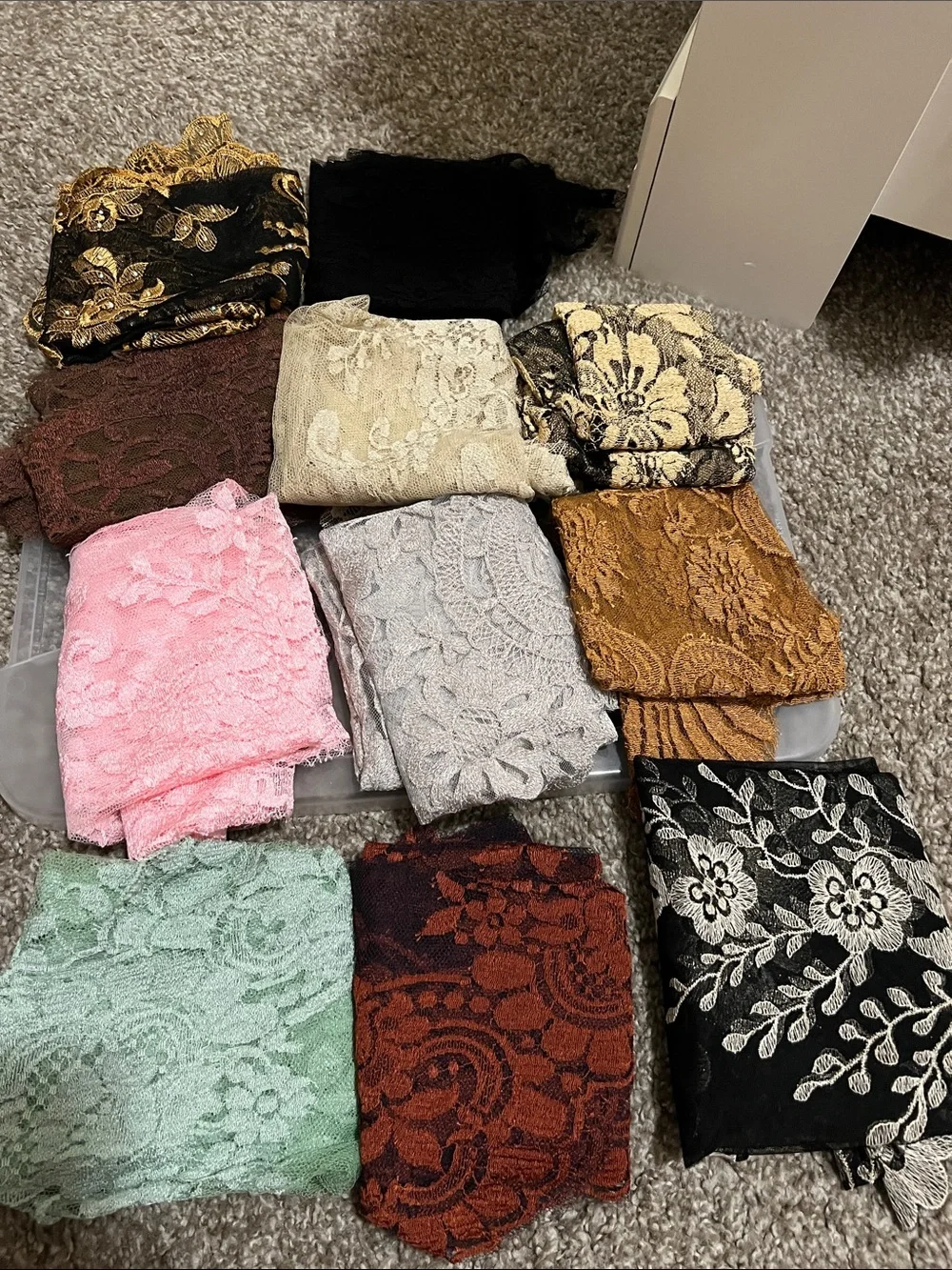 Assorted Lace Hair Wraps - Multi Color
